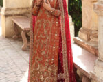 Pakistani Bridal Dress Long Shirt Lehenga Wedding Outfit