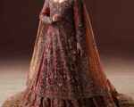 Burnt Rust And Maroon Farshi Bridal Lehnga For Wedding