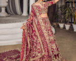 Embroidered Royal Wine Gold Lehenga Choli Bridal Outfit