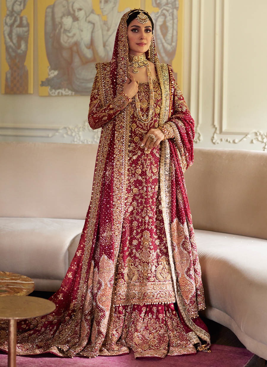 Latest Bridal Scarlett Lehenga with Long Shirt