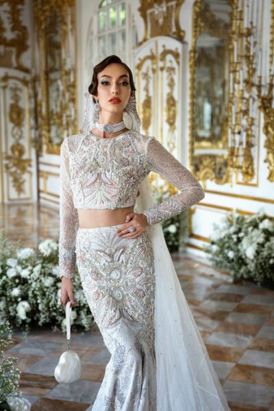 Pakistani Bridal Fish Cut Lehenga Choli Modern Outfit