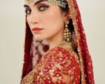 Pakistani Bridal Burnt Burgundy Farshi Lehenga