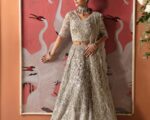 Pakistani Bridal Silver Embellished Lehenga Choli