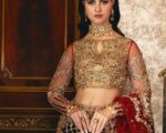 Pakistani Latest Bridal Embellished Red Lehenga