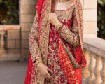 Traditional Red Bridal Gharara Kameez Dress