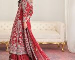 Pakistani Bridal Deep Red Farshi Lehenga Outfit