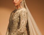 Embellished Pakistani Bridal Off-White Gown