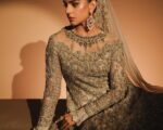 Embellished Pakistani Bridal Off-White Gown