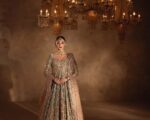 Latest Pakistani Bridal Embellished Pishwas Lehenga