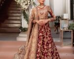 Pakistani Bridal Blood Red Lehenga Choli