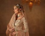 Pakistani Bridal Embellished Angrakha Pishwas Lehenga