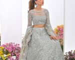 Pakistani Bridal Ice Blue Wedding Lehenga