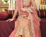 Pakistani Bridal Long Kameez Farshi Lehenga