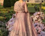 Pakistani Bridal Open Flared Gown Lehenga