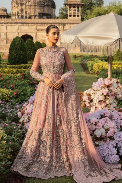 Pakistani Bridal Open Flared Gown Lehenga