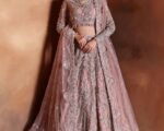 Pakistani Bridal Pink Choli Lehenga Dupatta