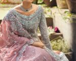 Pakistani Bridal Pink Open Sharara Gown