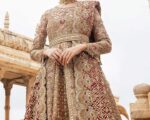 Pakistani Bridal Royal Gold Gown Lehenga