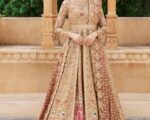 Pakistani Bridal Royal Gold Gown Lehenga