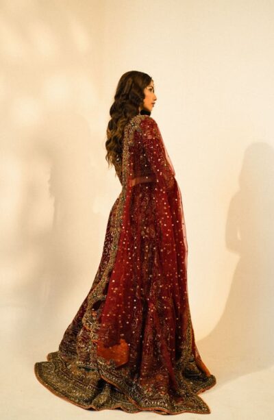 Pakistani Bridal Royal Maroon Lehenga Choli