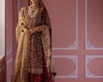 Pakistani Bridal Shirt With Farshi Lehenga