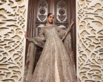 Pakistani Bridal Silver-Grey Pishwas Lehenga