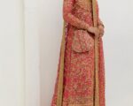 Pakistani Bridal Watermelon Color Farshi Lehenga