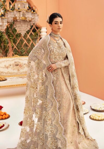 Pakistani Bridal Wear Open Gown Lehenga