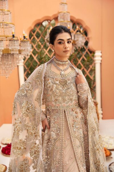 Pakistani Bridal Wear Open Gown Lehenga