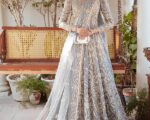 Pakistani Wedding Bridal Blue Gown Lehenga