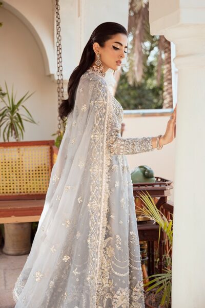 Pakistani Wedding Bridal Blue Gown Lehenga