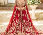 Red Bridal Pakistani Pishwas Lehenga Dress