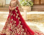 Red Bridal Pakistani Pishwas Lehenga Dress