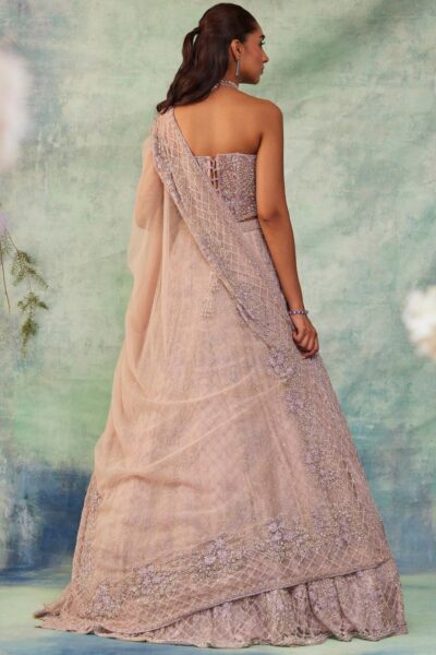 Embellished Indian Bridal Lilac Lehenga Choli