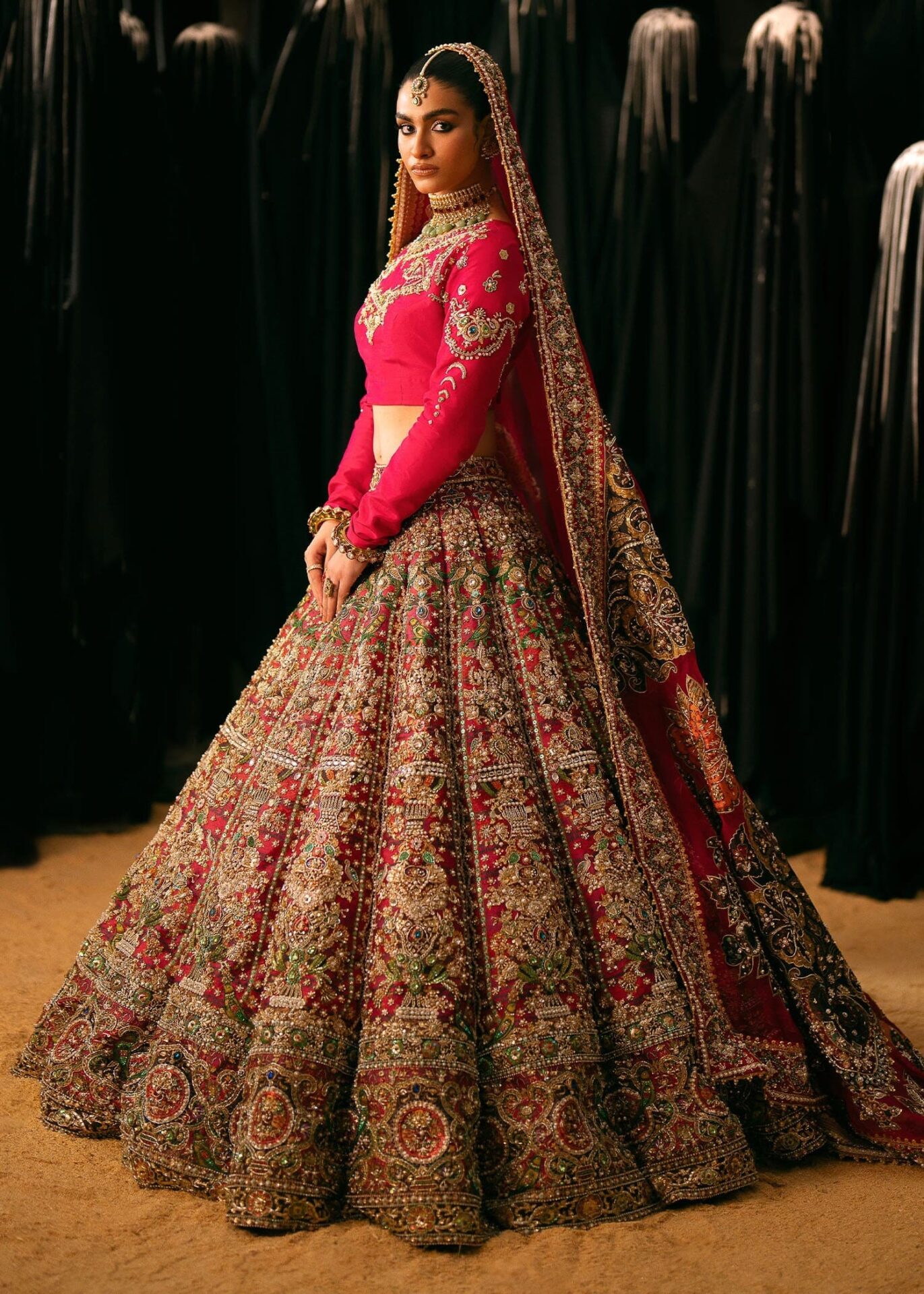 Hot Pink Lehenga Choli Indian Bridal Nameera Bridal