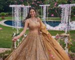 Indian Bridal Mustard Lehenga Choli Dress