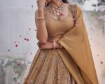 Indian Bridal Mustard Lehenga Choli Dress