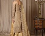 Indian Bridal Gold Long Shirt Gharara