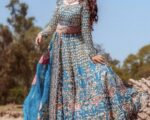 Indian Teal Bridal Lehenga With Choli