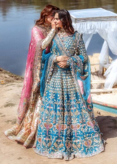 Indian Teal Bridal Lehenga With Choli