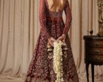 Traditional Bridal Red Pishwas With Lehenga