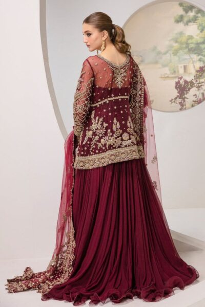 Pakistani Wedding Rosy Red Kameez Lehenga