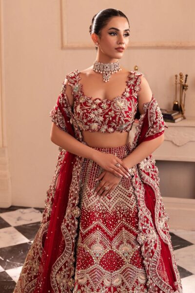 Indian Bridal Red Lehenga with Choli - Image 6