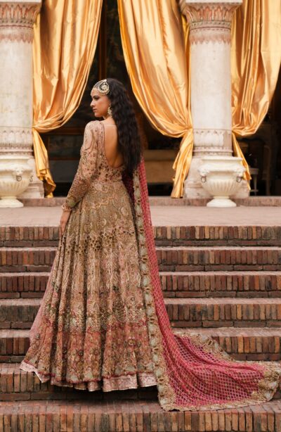 Pakistani Open Anarkali Bridal Frock Lehenga - Image 2