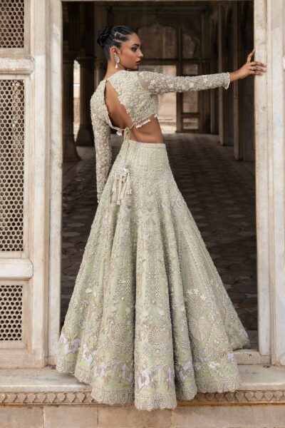 Stylish Pistachio Green Bridal Lehenga Choli - Image 2