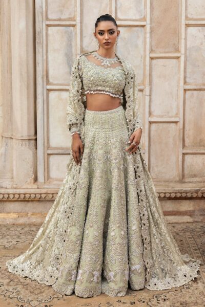 Stylish Pistachio Green Bridal Lehenga Choli - Image 6