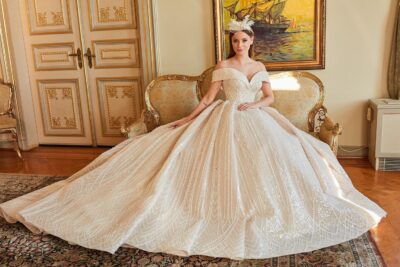 Ethereal Off-Shoulder Fairytale Wedding Gown - Image 4