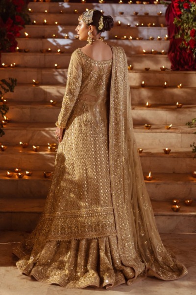 Pakistani Bridal Lehenga Choli with Elegant Jacket - Image 6