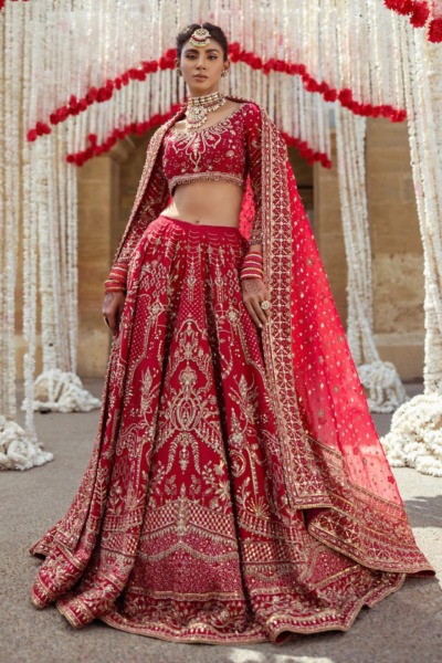 Traditional Indian Bridal Lehenga Choli Wedding Outfit - Image 4