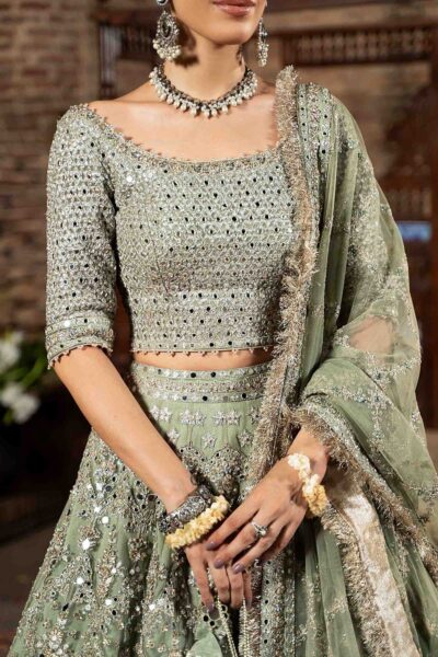 Traditional Pakistani Choli and Lehenga Bridal Wear - Image 3